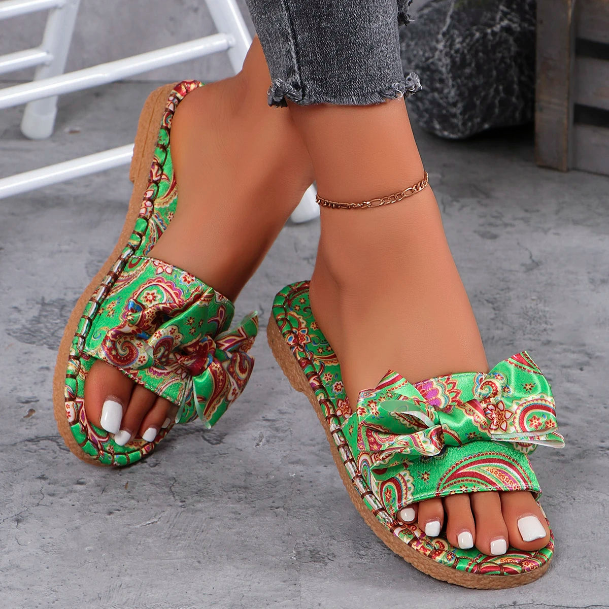 Women Slippers Casual Platform Sandals Lightweight Open Toe Flats Shoes