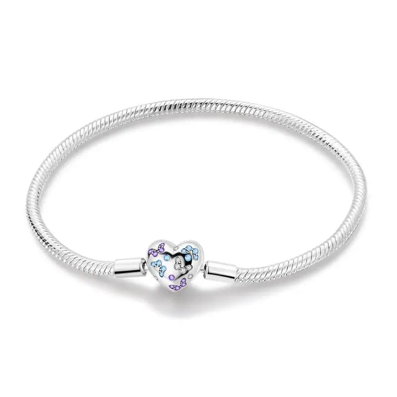 Silver Colorful Love Zircon Women's Jewelry
