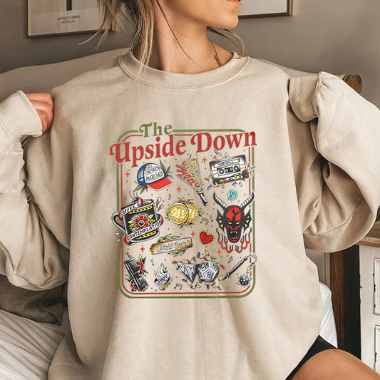 Sweatshirt Upside doWn funny clips for ladies