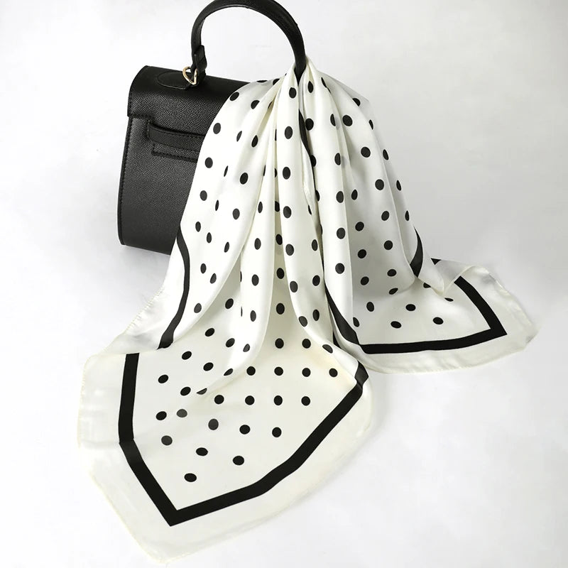 Lady Hair Dot Scarf Female Silk Square Scarves