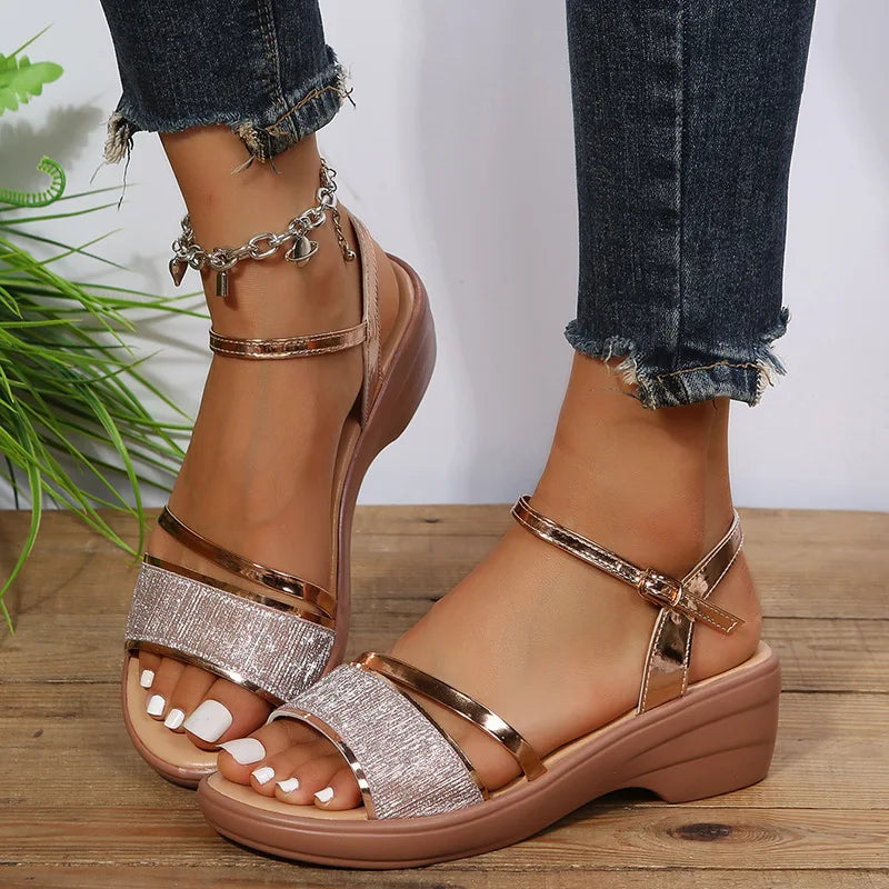 Women Sandals Luxury Sexy Women's Summer Platform Wedges Shoes