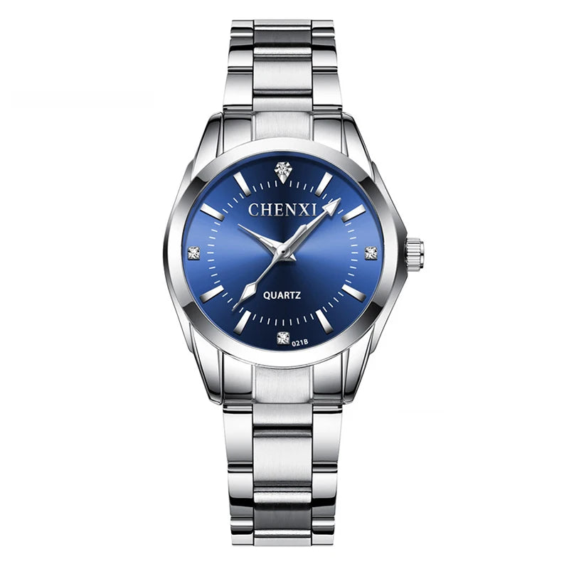 Luxury Stainless Steel Wristwatches Analog Luminous Quartz Clock Watch