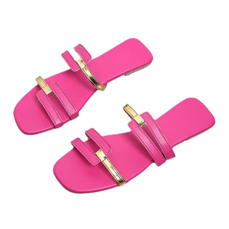 Women's Shoes Summer Flats Flip Flops  Female Slides