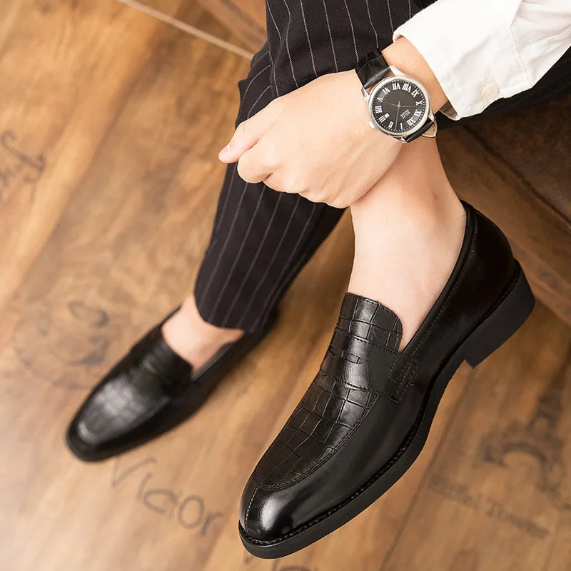 Men Casual Shoes Leather Loafers Office Dress Shoes for Men