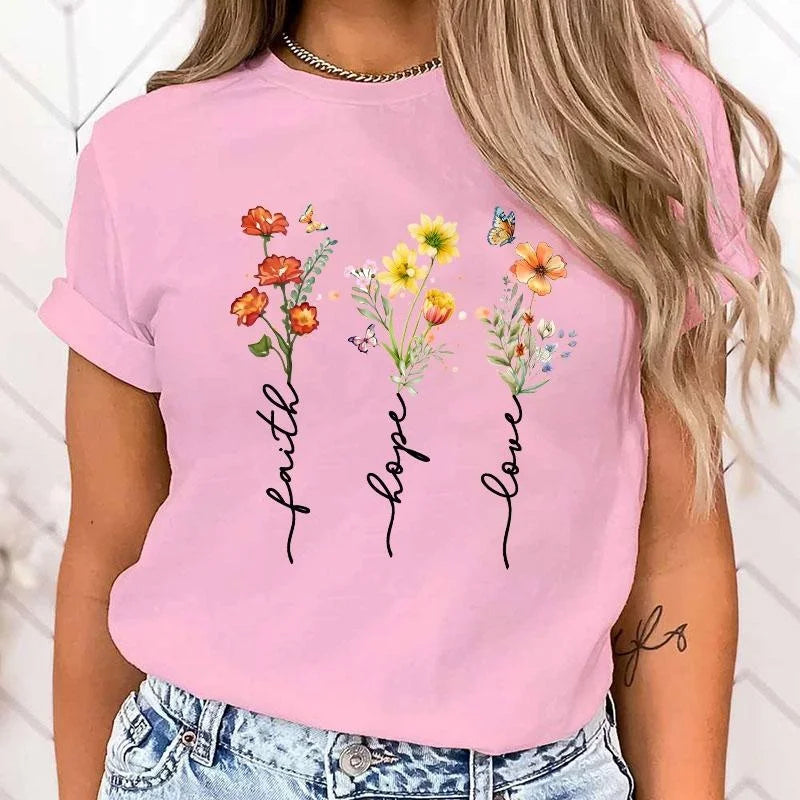 Women's Blouses T Shirt   Short Sleeve