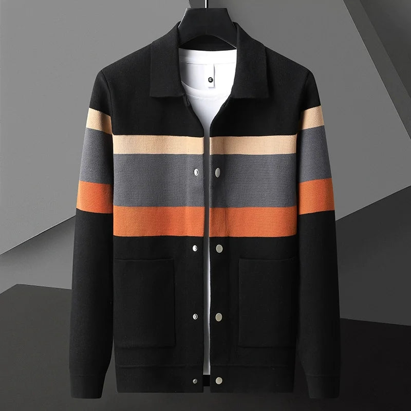 Mens Fashion Knitted Cardigan Coat