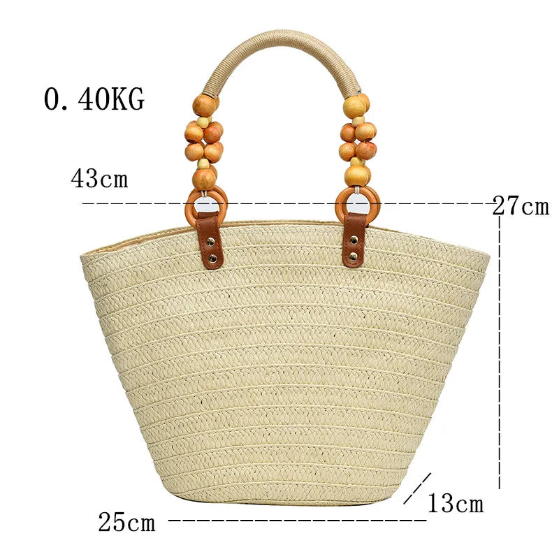 Women Braided Basket Clutches Top-handle Bag