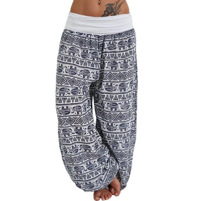 Geometric Haren Pants Casual Comfortable Loose Printed Pants