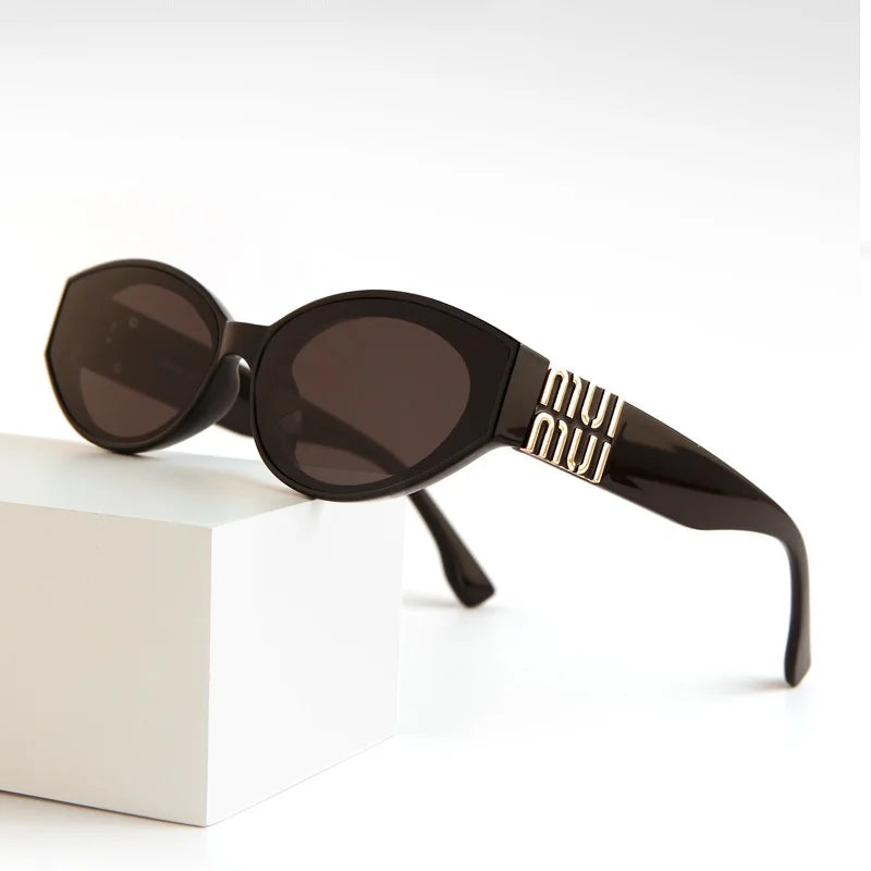 Glamour Fashion Women Sunglasses Luxury Oval Designer Men Glasses
