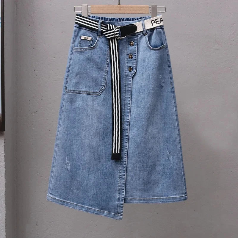 Women's Denim High-waisted Jeans Skirts