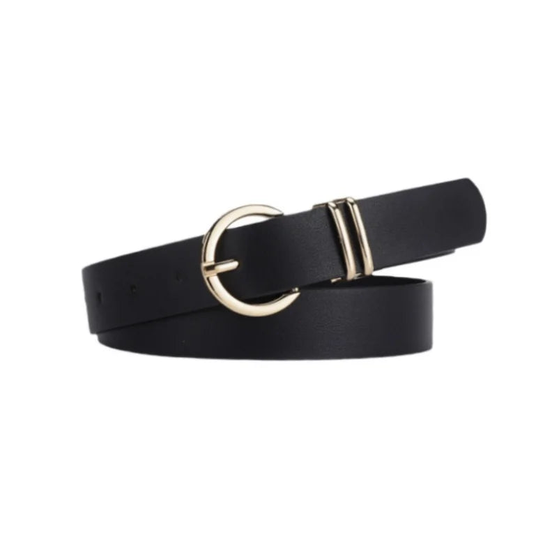 Women Belt Stylish Metal Buckle Belts Minimalist Dress