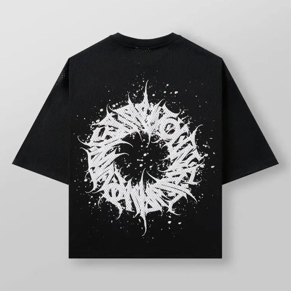 T-shirts Men Summer New Sports  Mesh Round Neck Loose And Comfortable