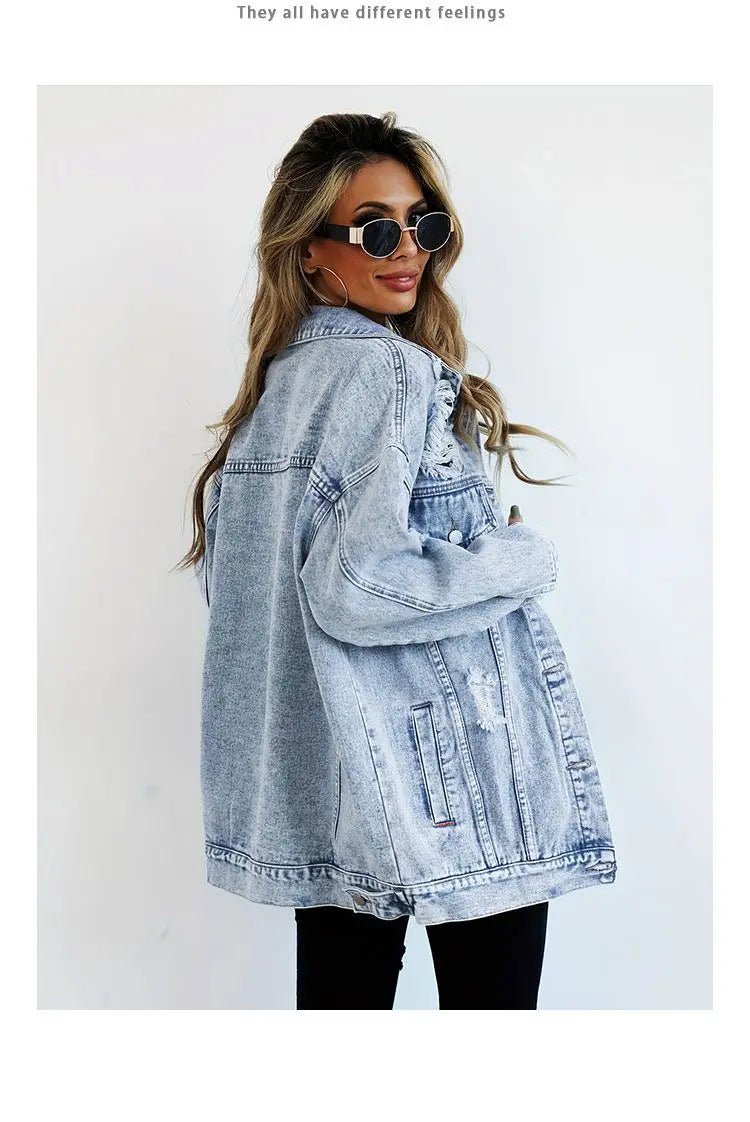 Euramerican Hole Jeans Coats