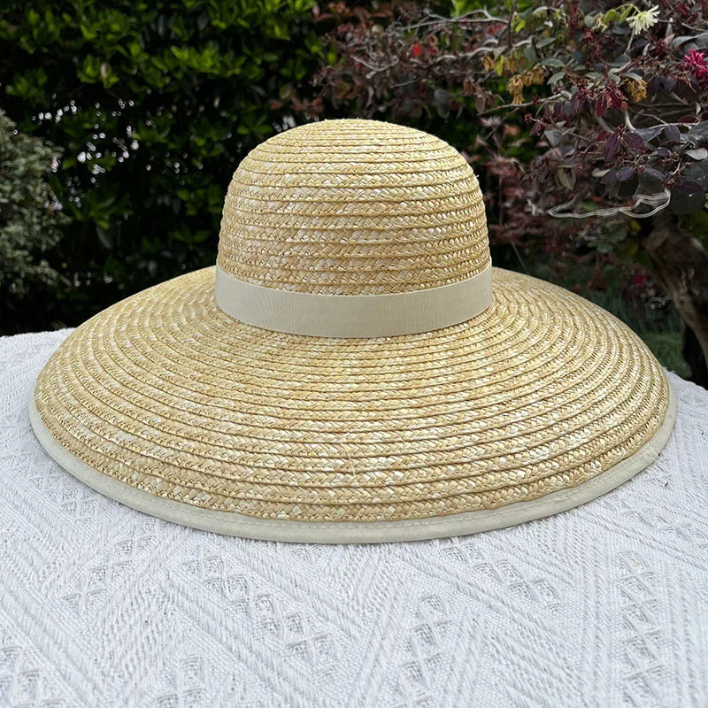 Retro Gold Braided Female Sunshade Flat Sequins Hat
