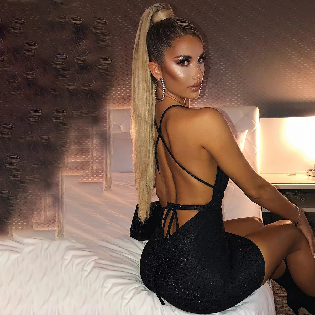 Sexy Sparkle Jumpsuit Glitter Backless Party Club Rompers