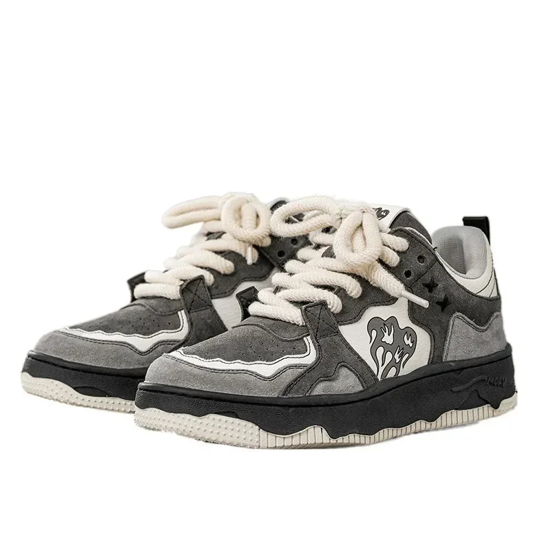 Women Sneakers Flame Mixed Color Shoes