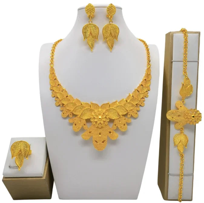 Flower Design Luxury Color Women's Jewelry Set