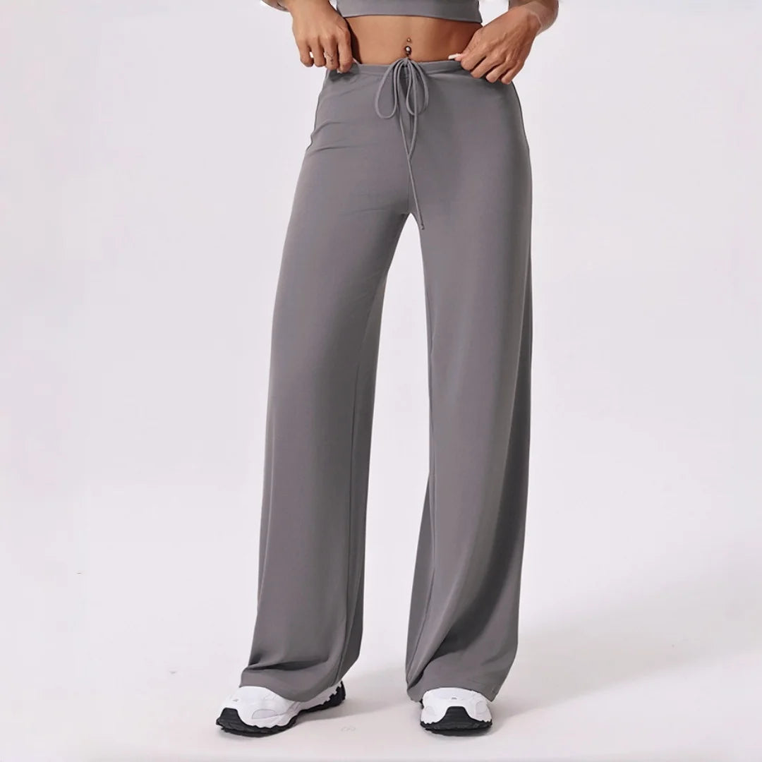 Women's Wide-leg Loose Yoga Pants High Waist Hip Lift Breathable Sports Flared Trousers