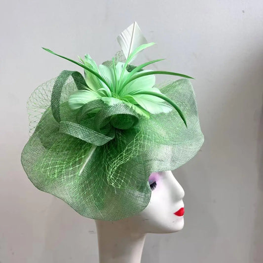 Fascinators Hats for Women Feather Veil Headwear