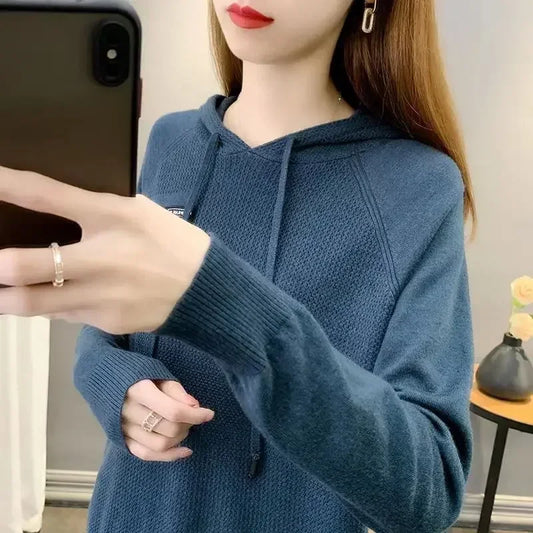 Women's Hooded Sweatshirts Loose Plain Hoodies