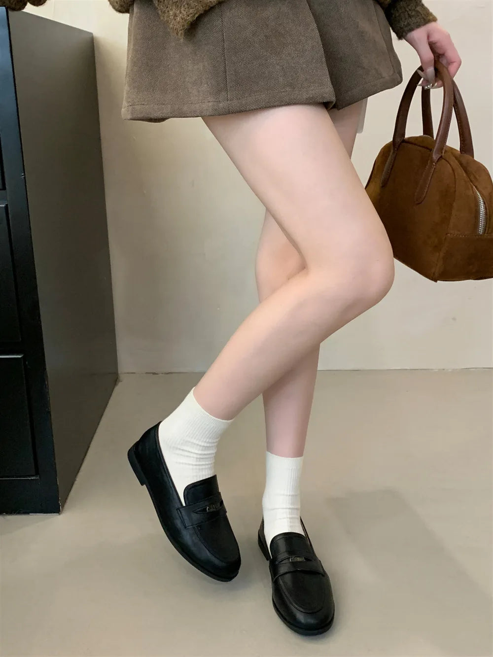 Leather Low Heels Loafers Cozy Slip On Soft Bottom Flats Woman Spring Autumn Classic Ladies Dress Office Shoes