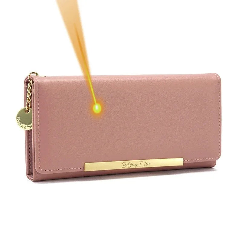 Women Wallet Personalized Leather Purse with Zipper