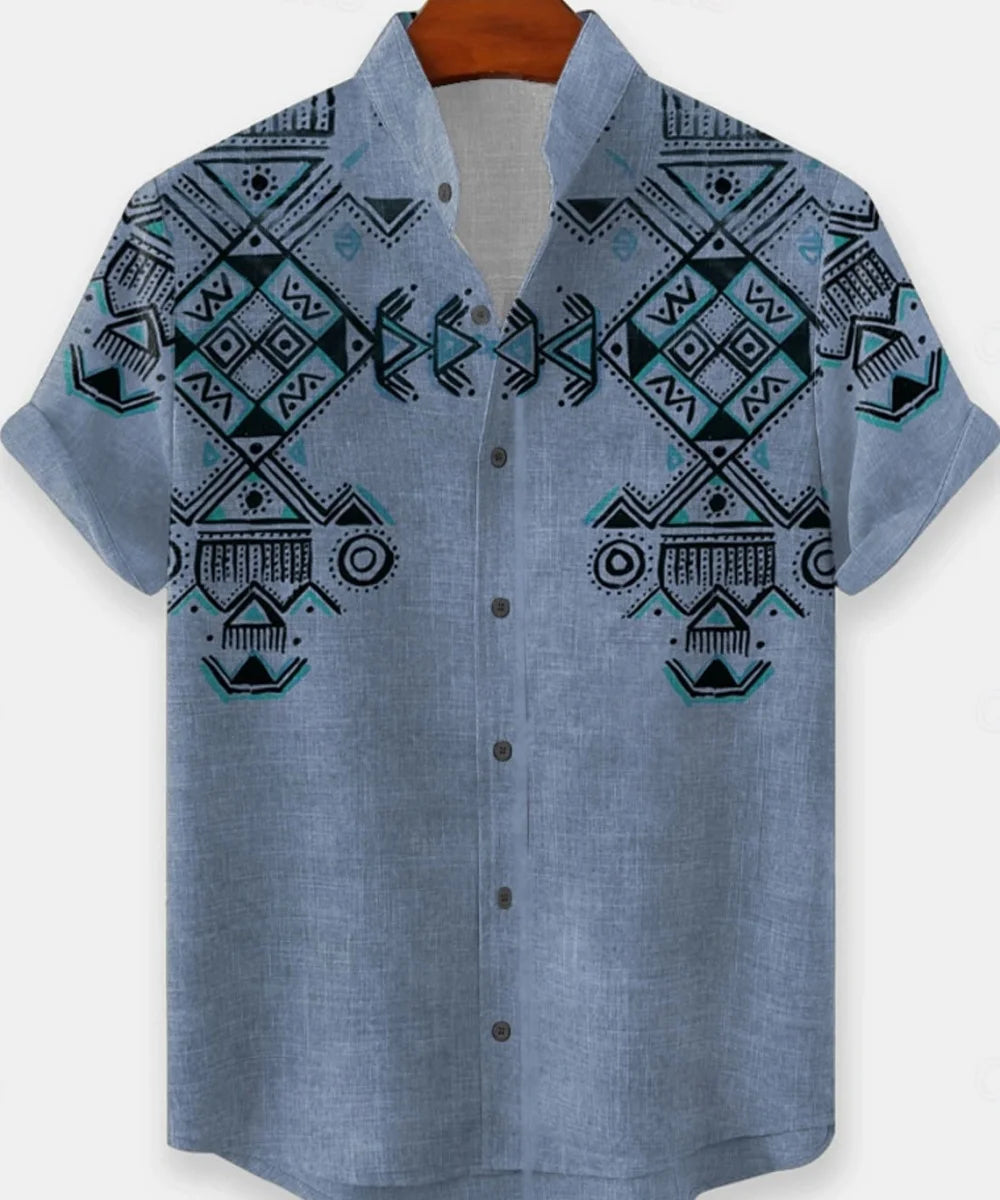 men's linen shirts, 3D printed beach shirts