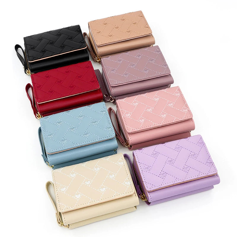 Women's Wallet Tri Fold Card Bag