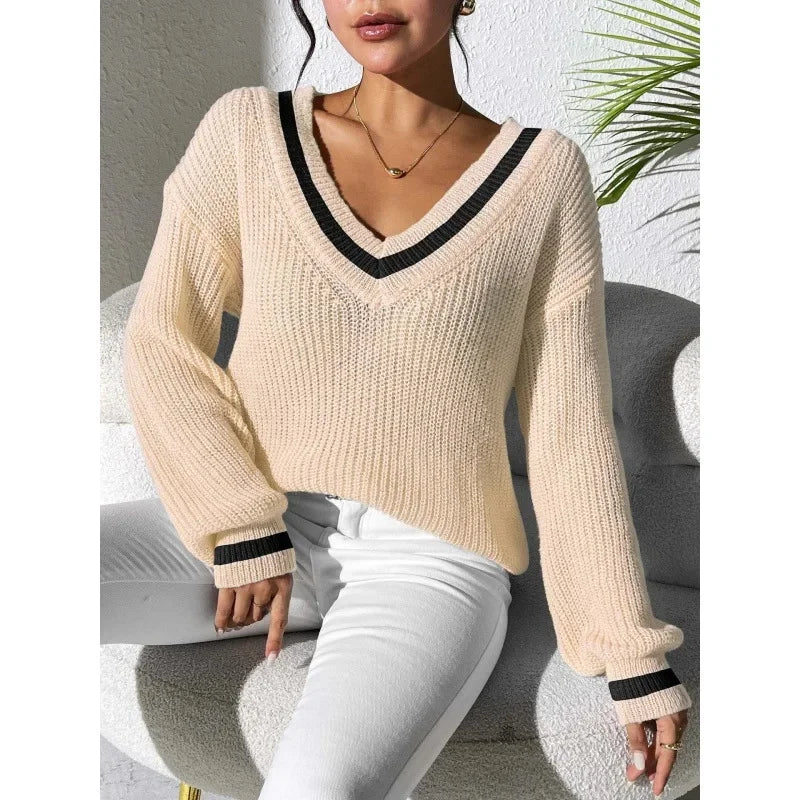 Casual Women's V-neck Sweater