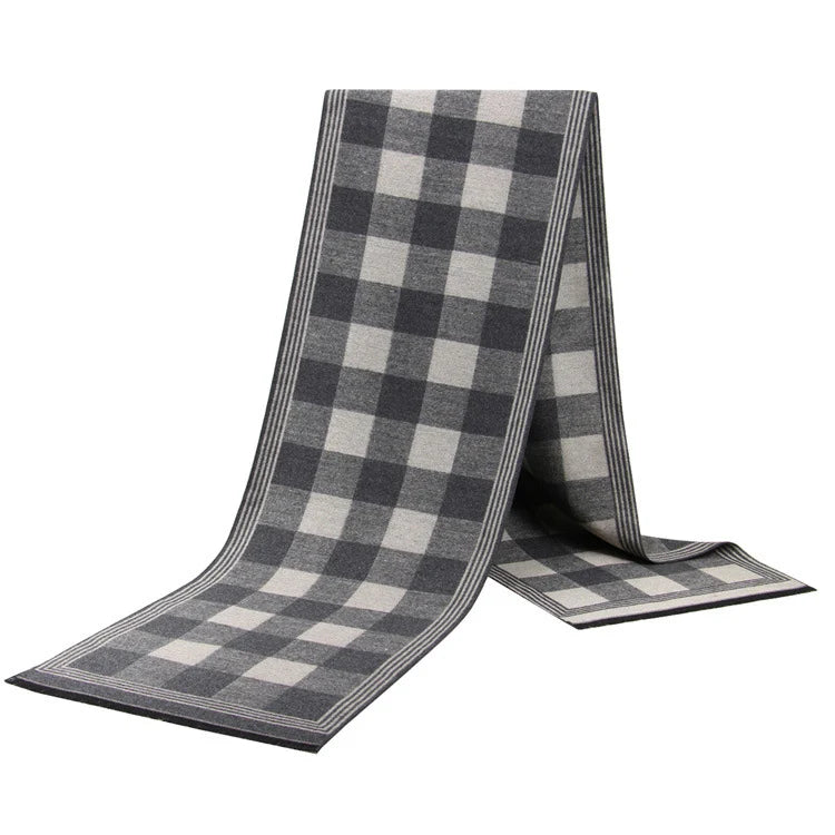Cashmere Shawl Luxury Brand Scarf Soft Keep Warm Outdoor Grey Knit Neckerchief