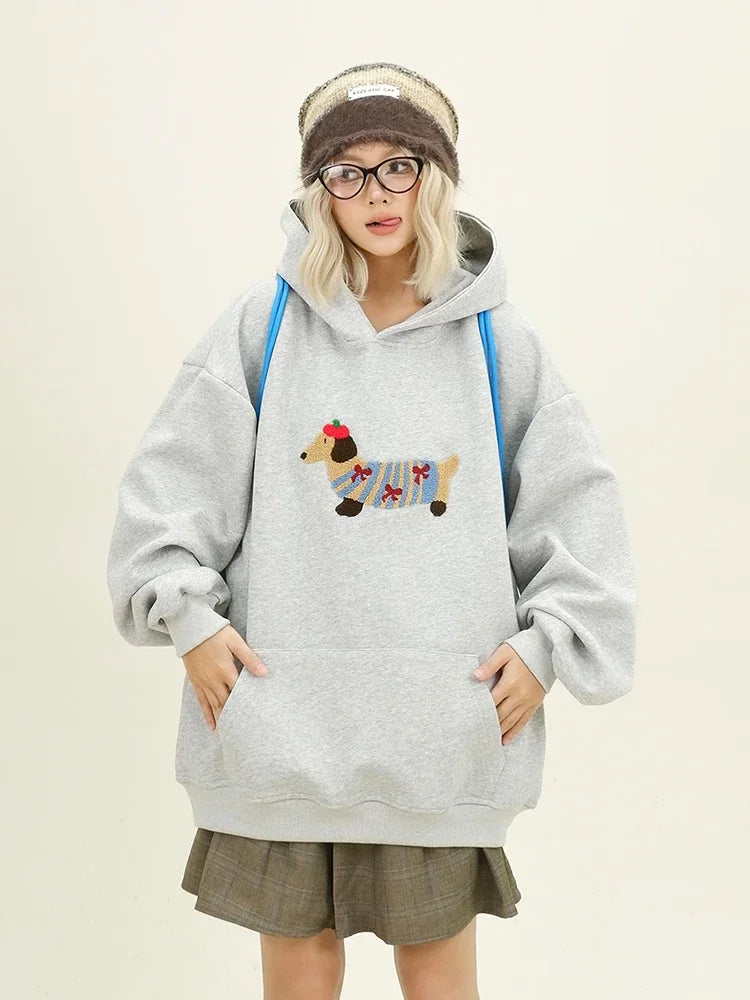 Women Sweatshirt Streetwear Couples Tops Casual Loose Hoodie