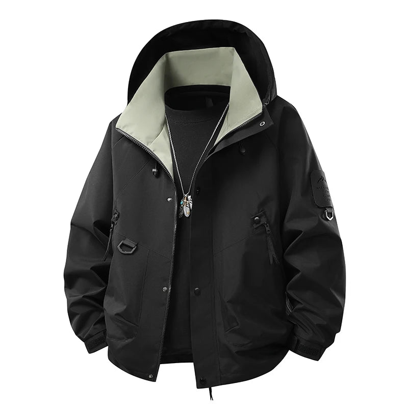 Men's Windbreaker Jacket  Casual Coat for Camping