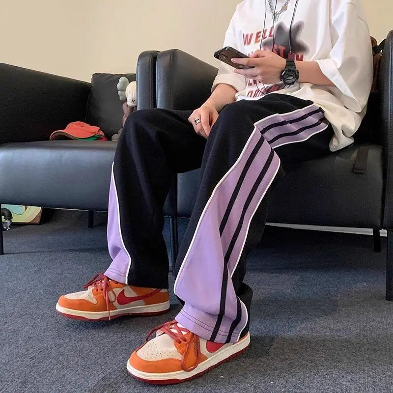 Men's Casual Wide Autumn Winter Straight Pants