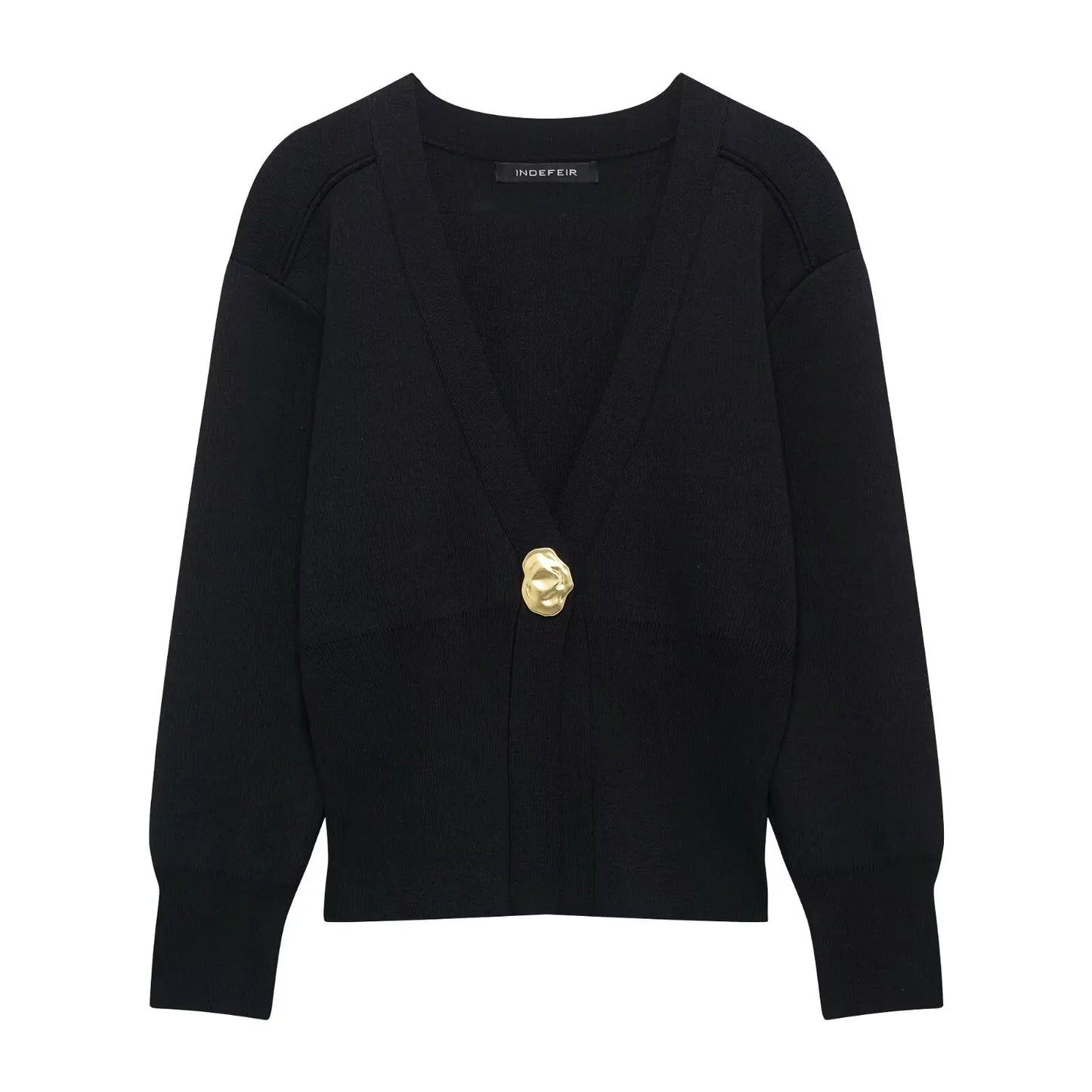 V-neck High-end Jacket Long Sleeve Knitted Cardigan