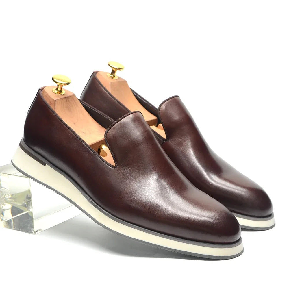 Classic Genuine Leather Loafer Shoes for Men