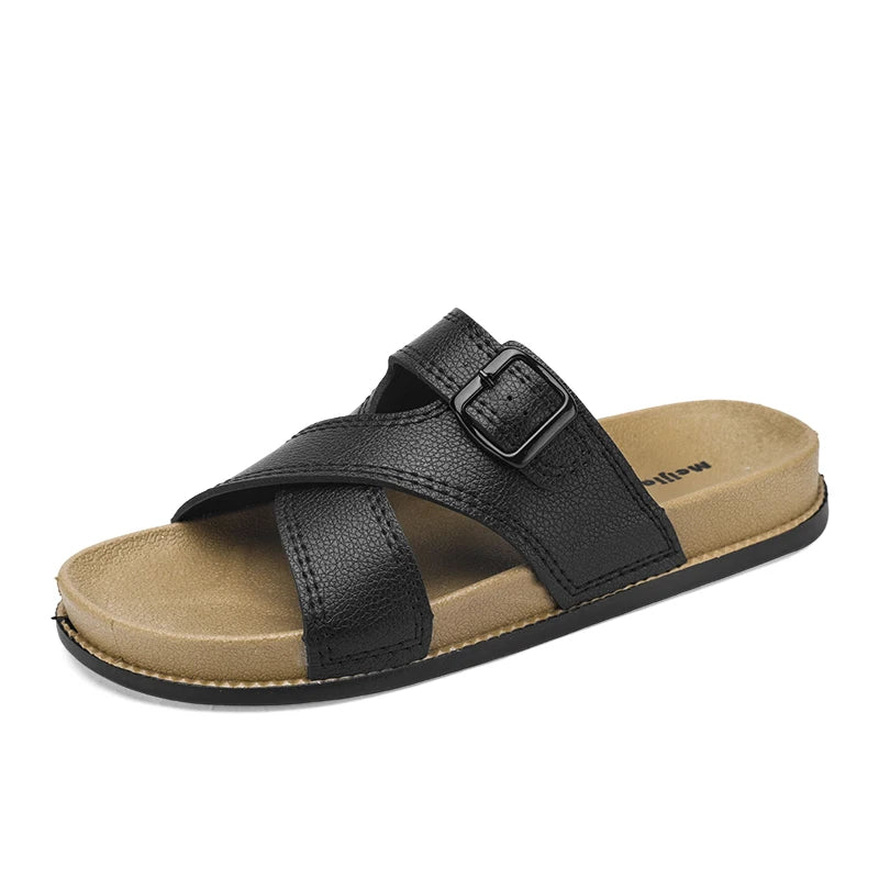 Classic Buckle Slippers For Men