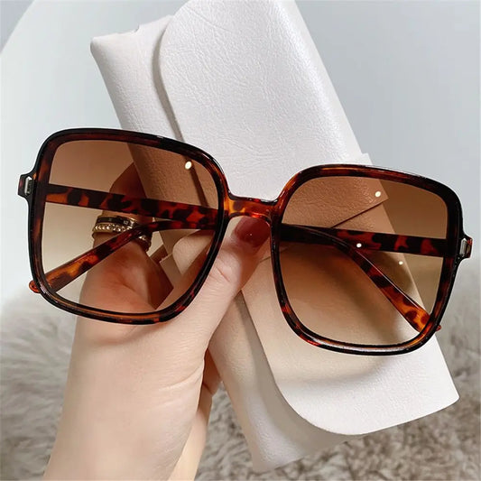 Oversized Sunglasses for Women Luxury Vintage Square Sun Glasses