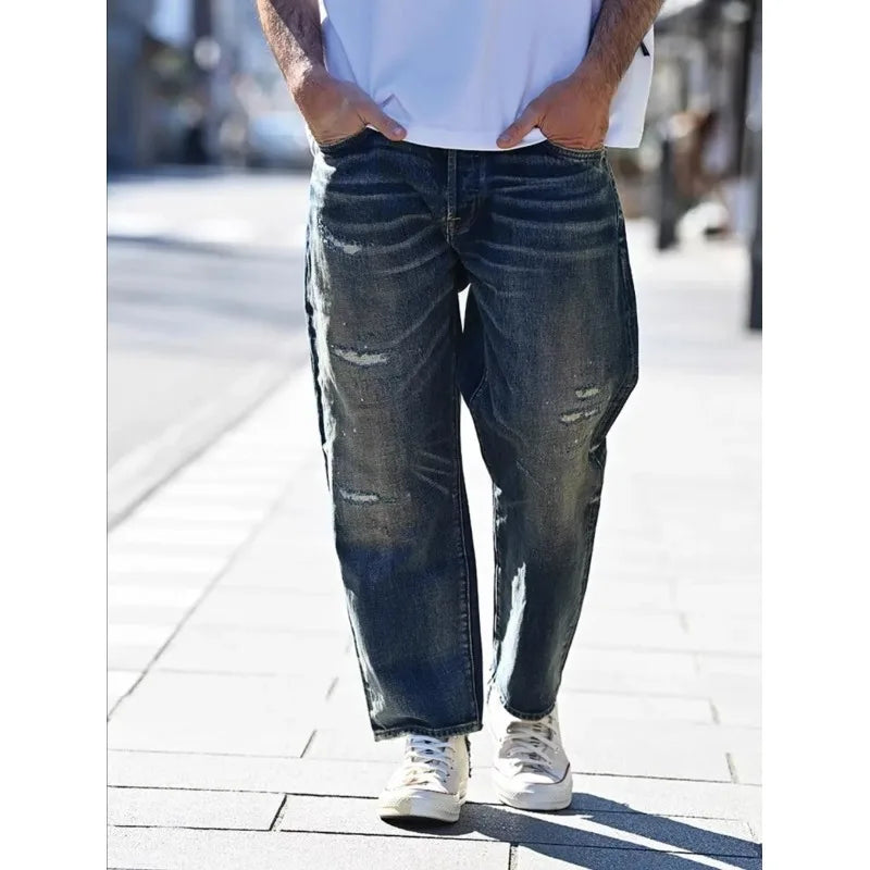 Jeans  Distressed Loose Fit High Street For Men