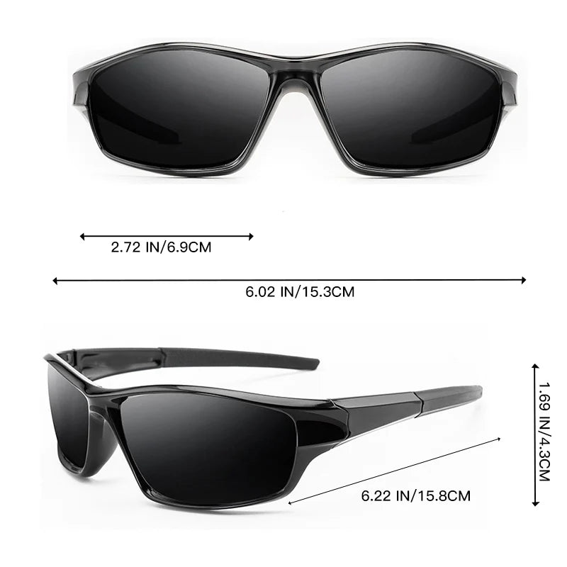 Classic Men's Glasses, Fashionable Wrap-Around Glasses for Women