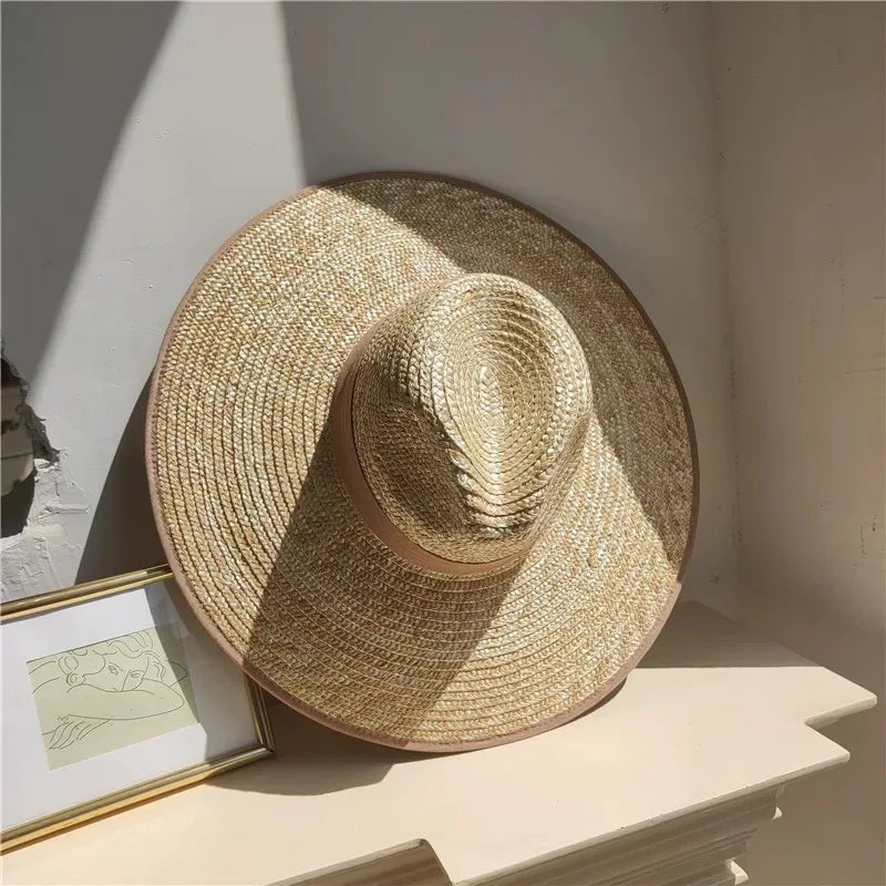 Retro Gold Braided Female Sunshade Flat Sequins Hat