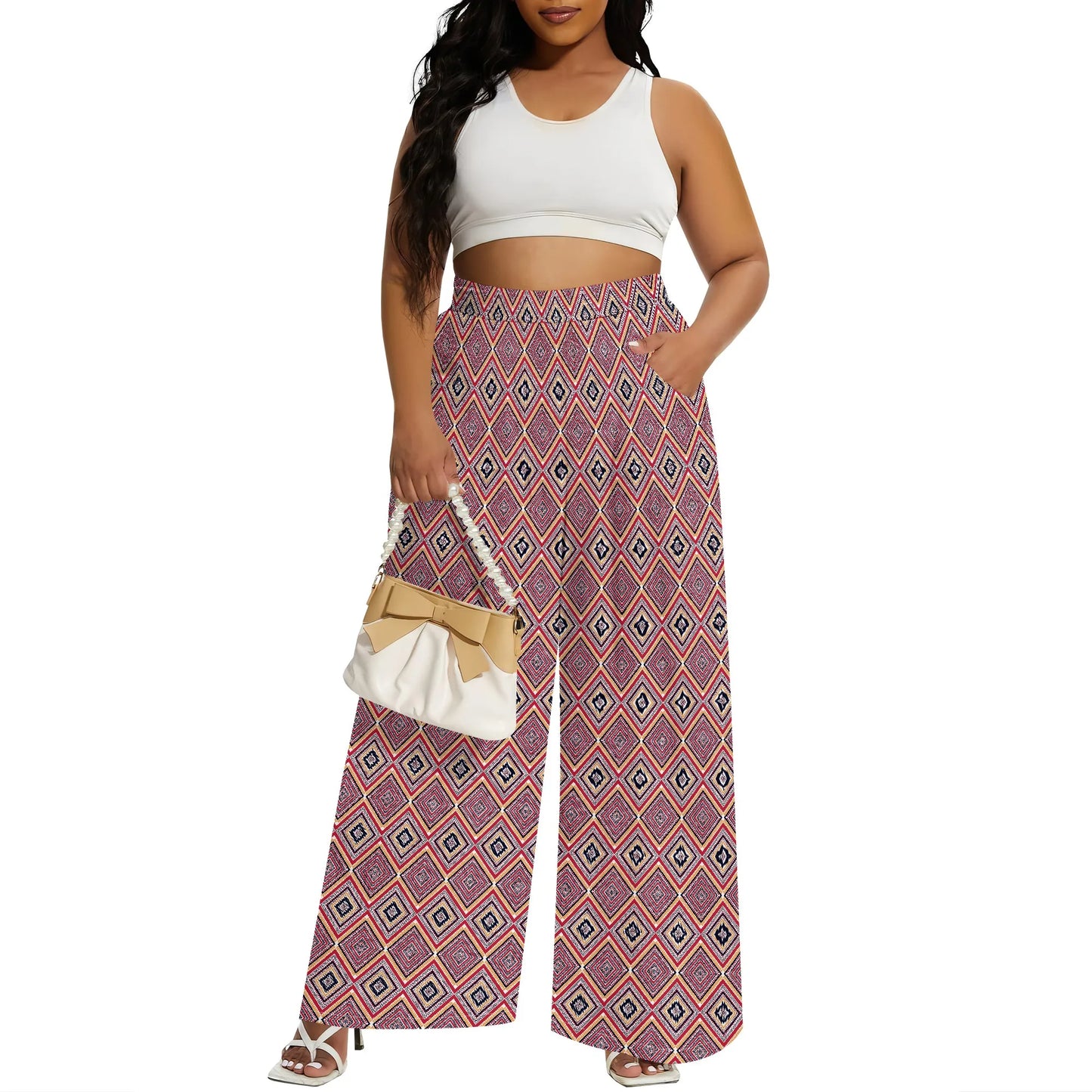 Wide Leg Pants for Women  with Pocket