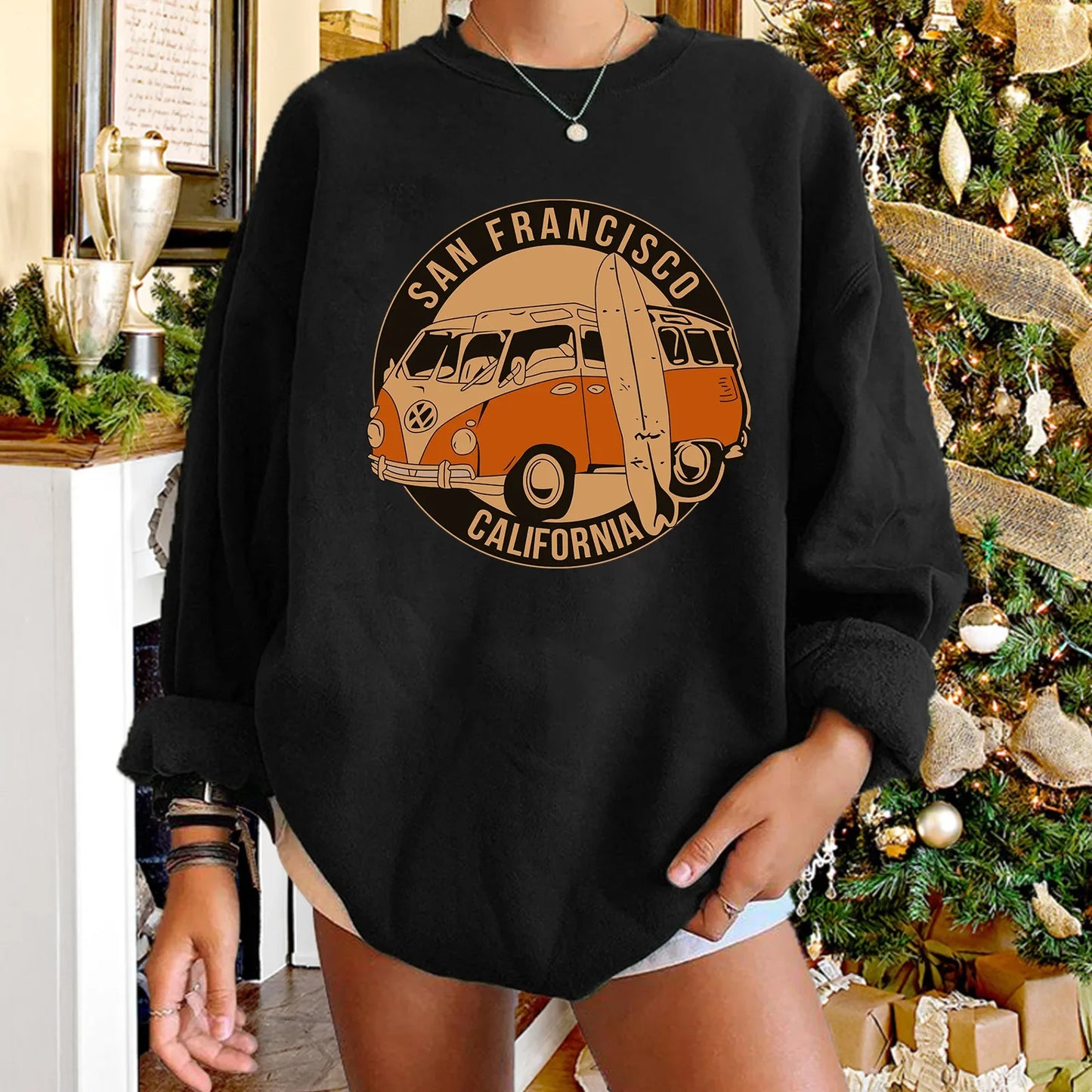 Sweatshirts Vintage Oversized Crewneck Tops