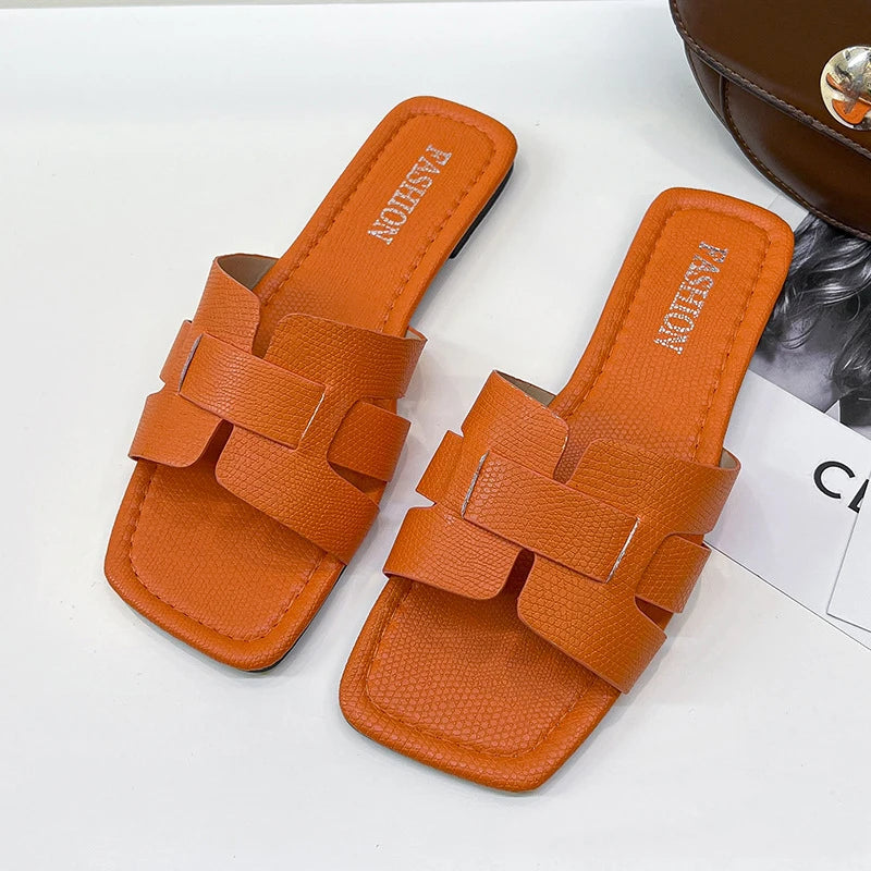 Women Fashion Flat Slippers Non-slip Outdoor Comfy Breathable Beach Sandals