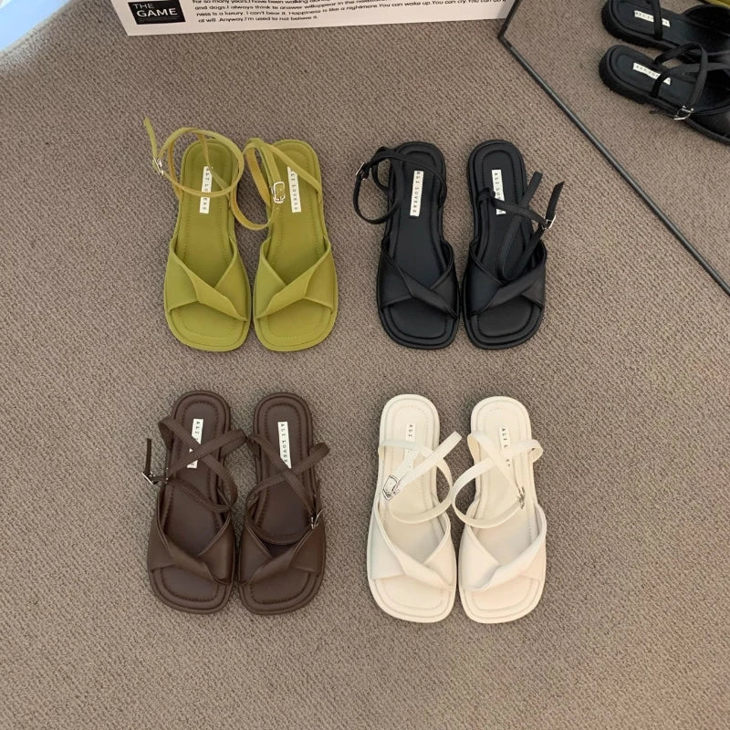 Women's Sandals Flat Rubber Sole Comfortable Sandals Breathable Fashion