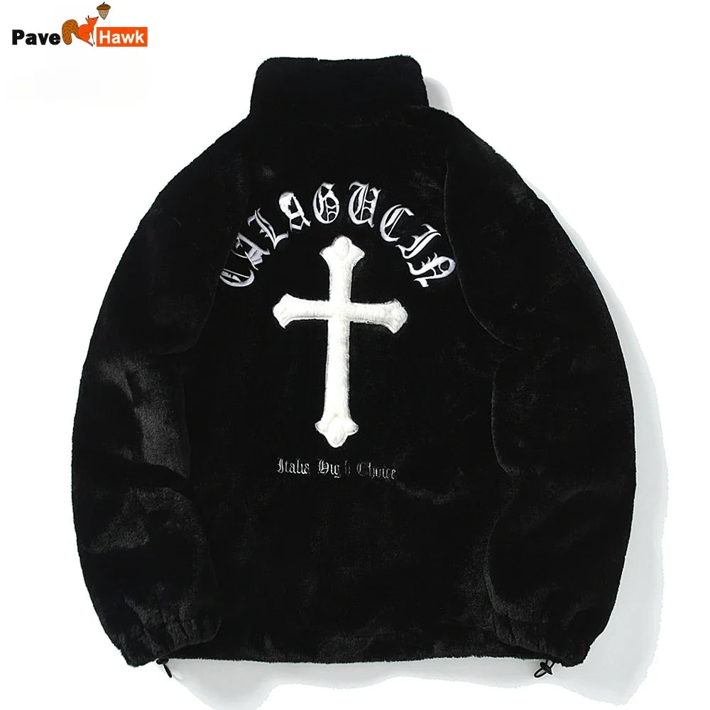 Mens Rabbit Fur Jacket Coats  Zip Up Fashion Outerwear