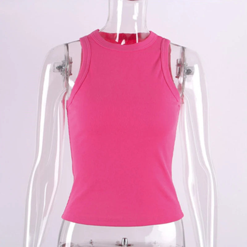 Tank Tops Women Yellow Casual Vest Sleeveless Camis
