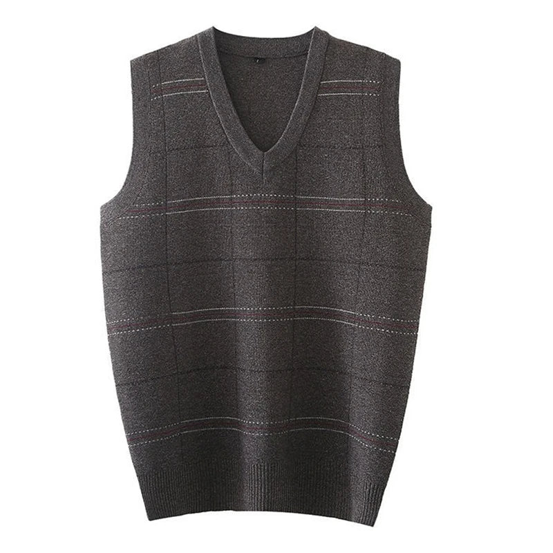 Knit Vest New Sweater For Men Casual V-neck