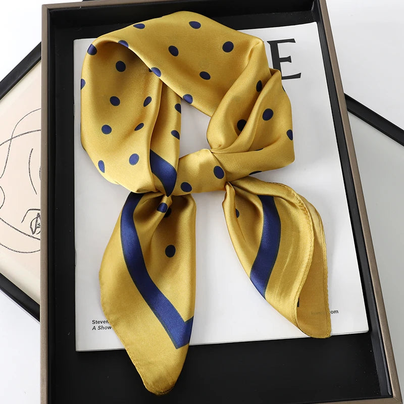 Lady Hair Dot Scarf Female Silk Square Scarves