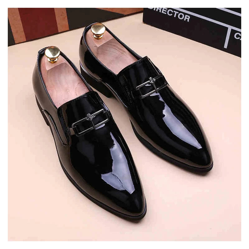 Men's Business Shoes  Light Soft Leather Shoes Loafers Slip on Comfortable Dress Shoes