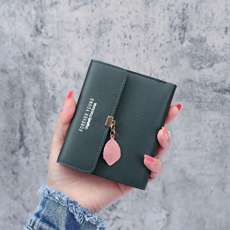 Women Wallet Pu Leather Portable Purse Small Wallet